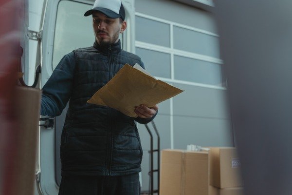 Person organizing legal documents